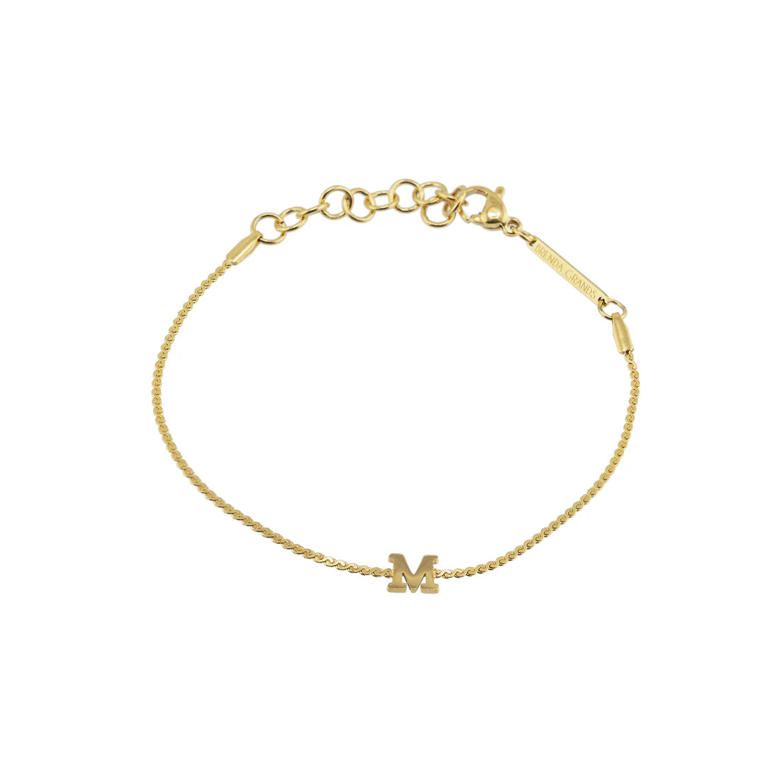 Waterproof Gold Dainty Initial Bracelet