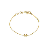 Waterproof Gold Dainty Initial Bracelet