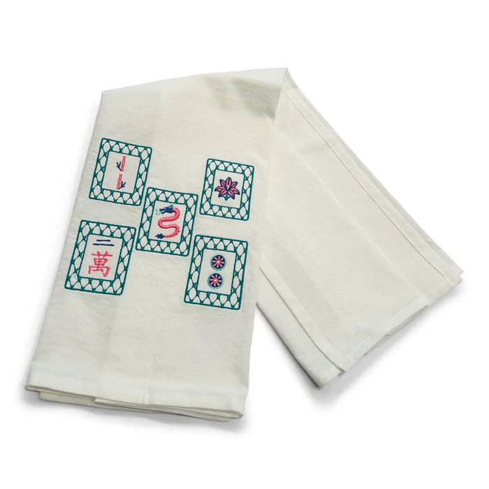 Mahjong Tiles Tea Towel