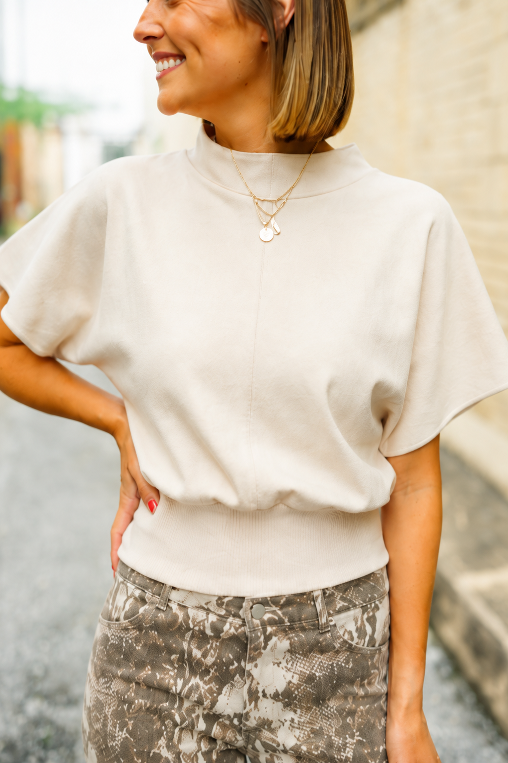 The Highland Top in Cream