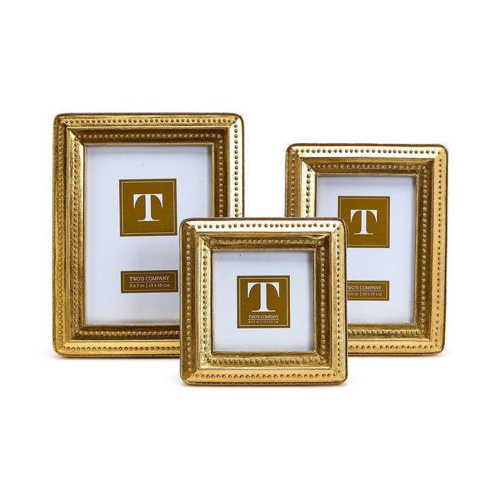 Gold Beaded Photo Frame