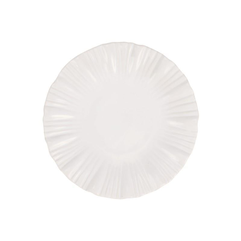 Vietri Bari White Salad Plate