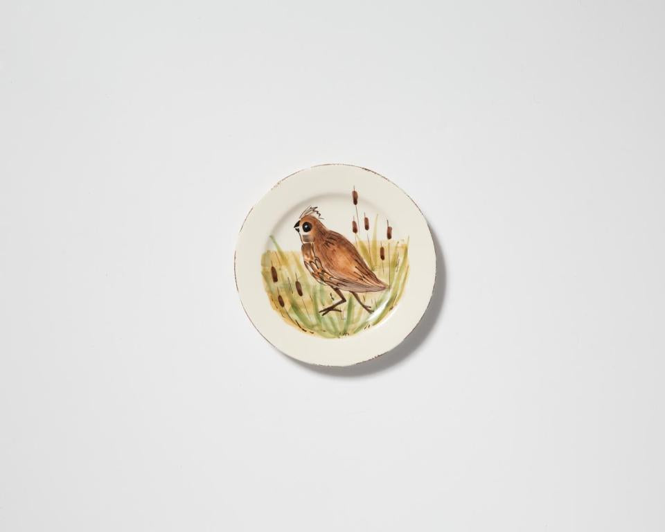 VIETRI Wildlife Quail Salad Plate
