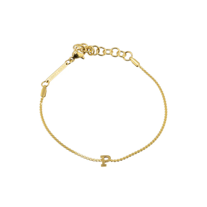 Waterproof Gold Dainty Initial Bracelet