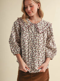 The Sweet Caroline Top in Cream