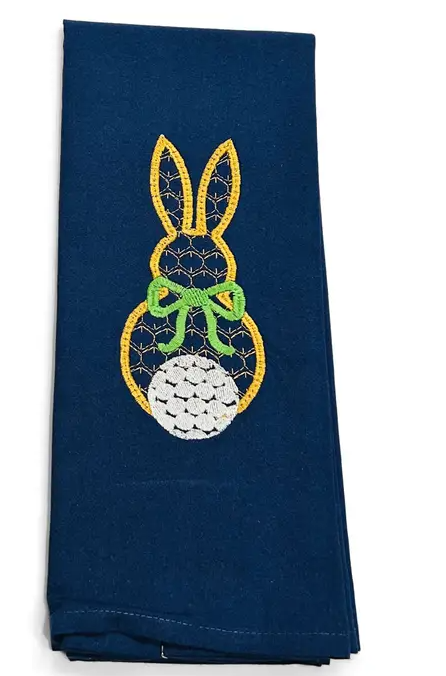 Bunny with Bow Towel Blue