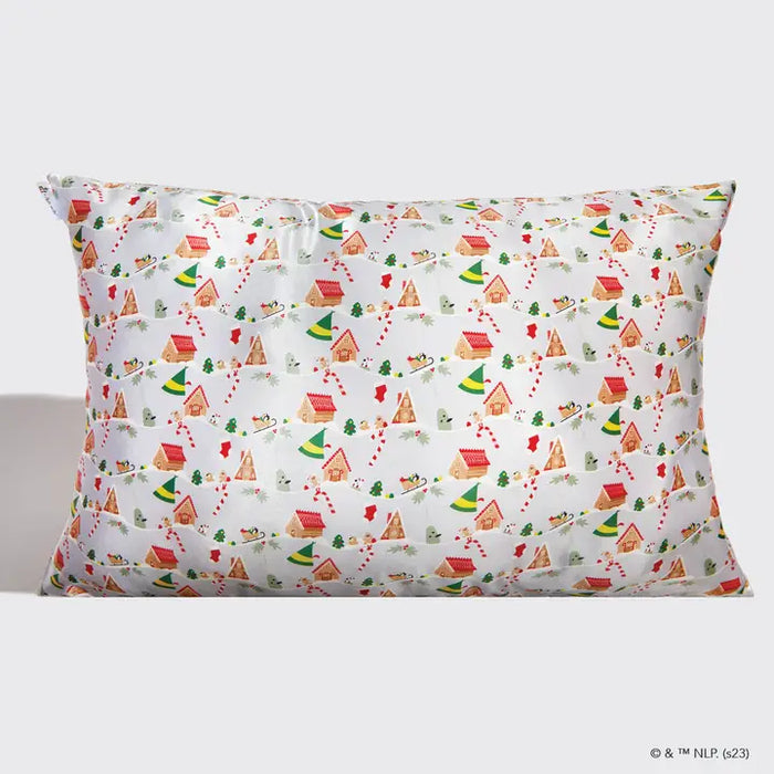 Kitsch:Elf X Kitsch Satin Pillowcase- Periwinkle Christmas