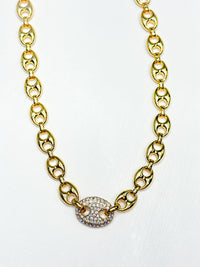 Classic Horse Bit Linked Chain Necklace