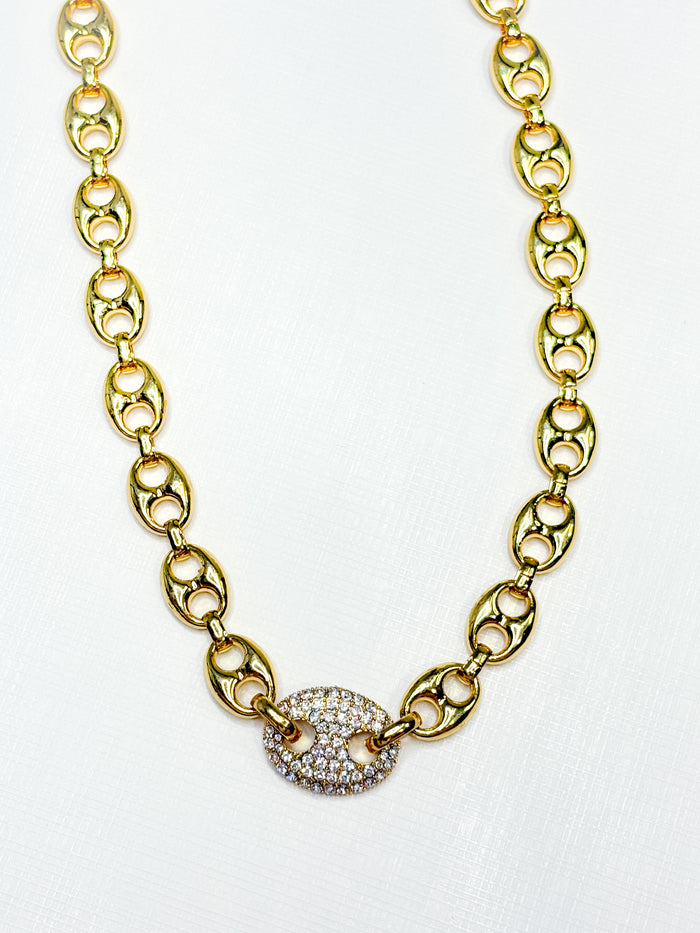 Classic Horse Bit Linked Chain Necklace