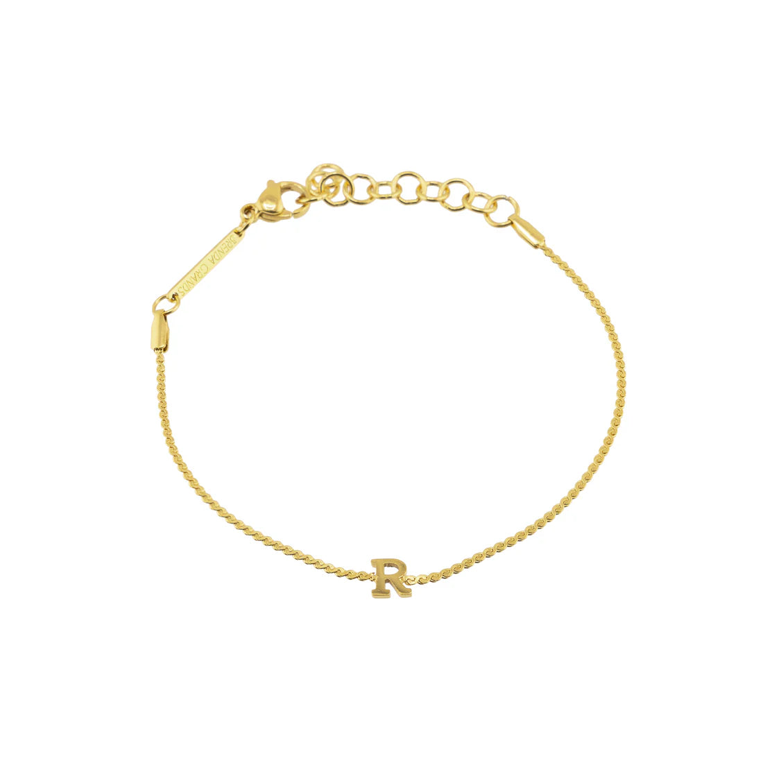 Waterproof Gold Dainty Initial Bracelet