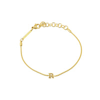 Waterproof Gold Dainty Initial Bracelet