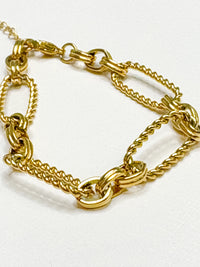 Alternatively Linked Cabled Bracelet