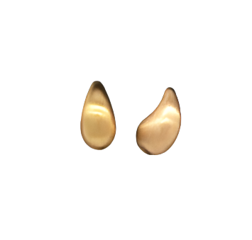 Puffy Teardrop Gold Dipped Earrings