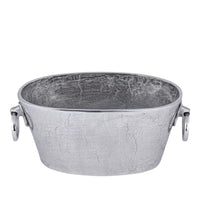 Oval Alum. Wine Bucket/Planter - Raw Nickel