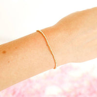 2MM Gold Beaded Bracelet