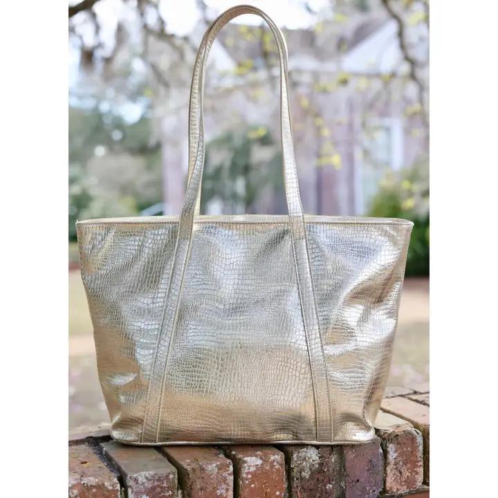 Caroline Hill Darla Alligator Tote