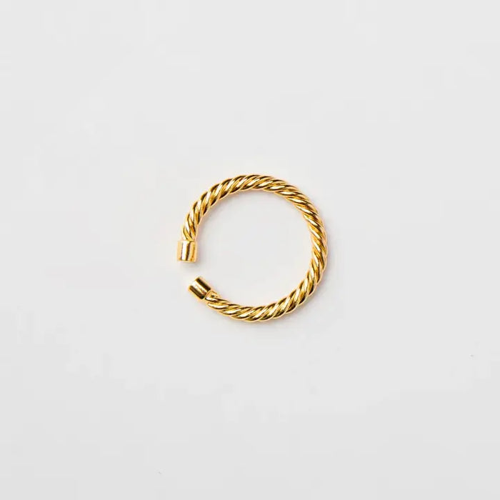 Waterproof Gold Twisted Mini Ring