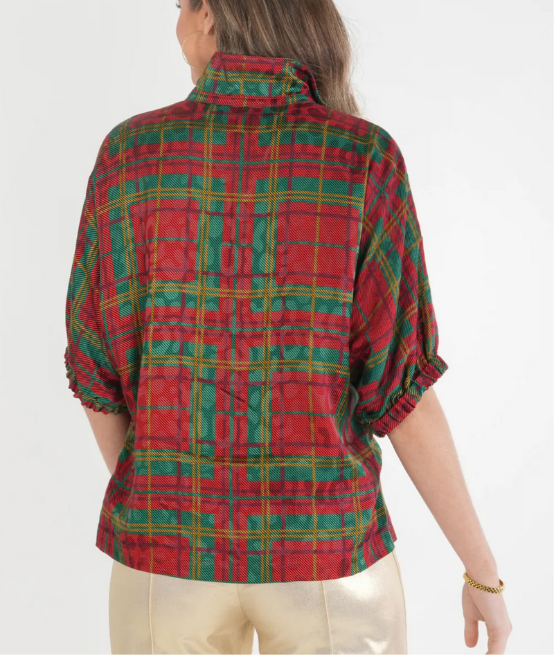 Emily McCarthy Poppy Top in Tartan Cheetah -FINAL SALE-