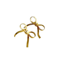 Herringbone Chain Bow Earrings