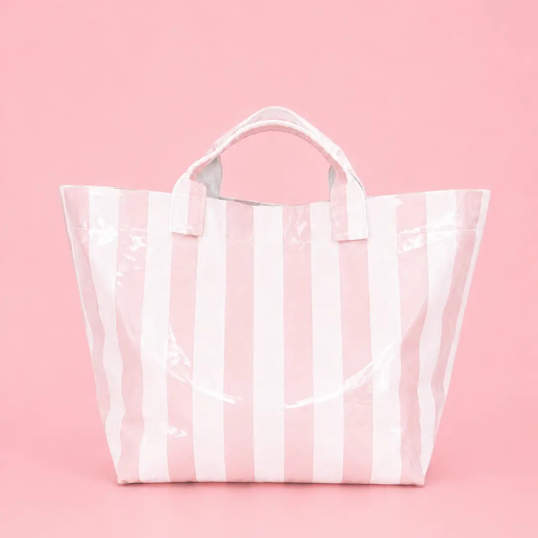 Colorful Stripe Wipeable Tote Bag