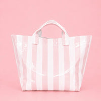 Colorful Stripe Wipeable Tote Bag