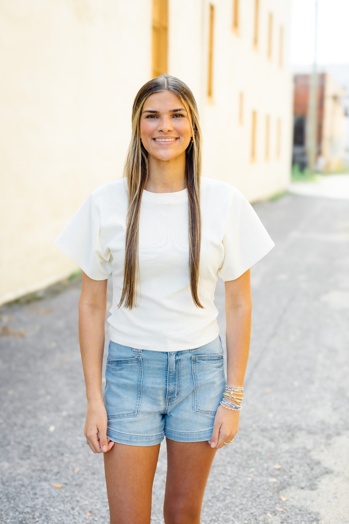 Necessitees: Angel Crew Tee Reg Ivory
