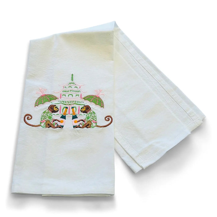 Celebrating Monkeys Tea Towel