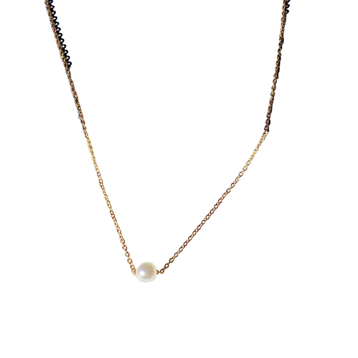 Dainty Single Pearl Necklace