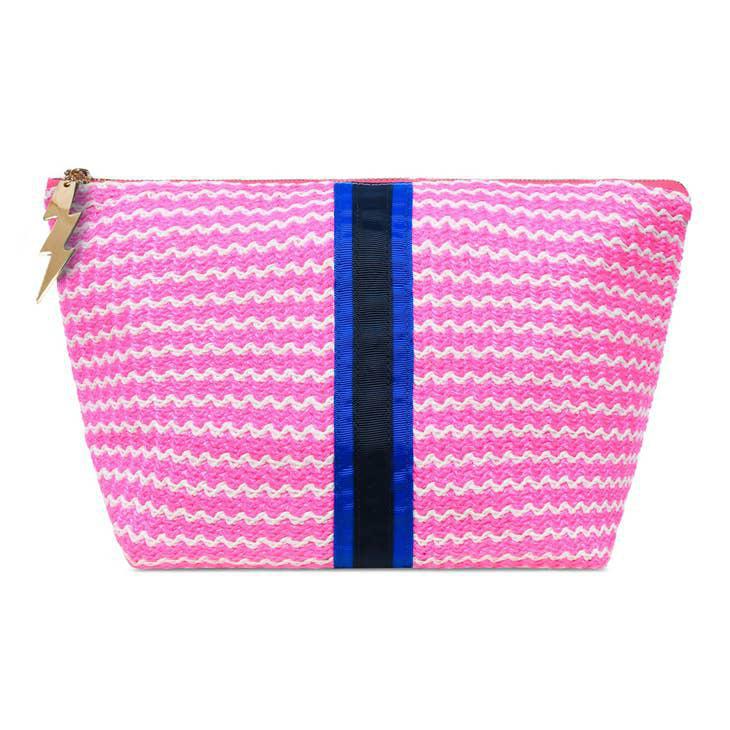 Large Hot Pink Wiggle Weave Bag