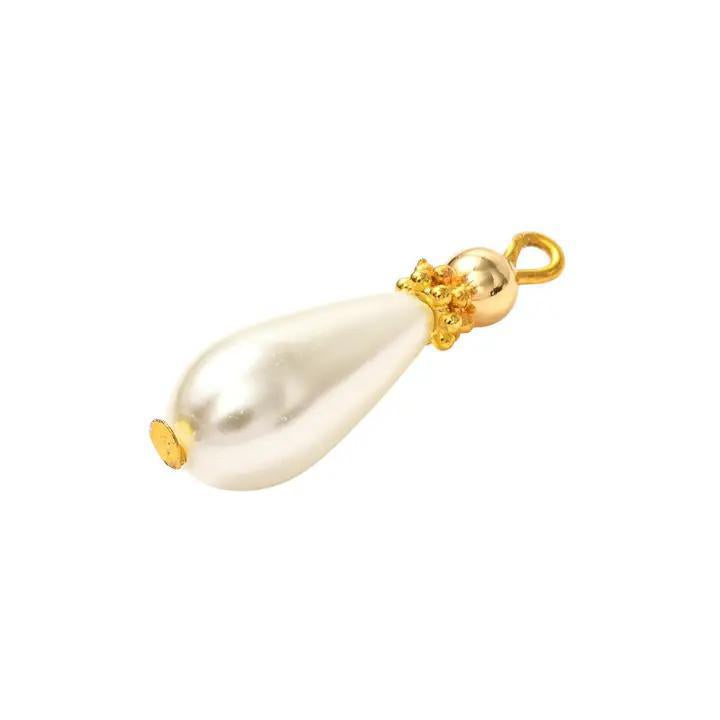 Pearl Vintage Teardrop Charm