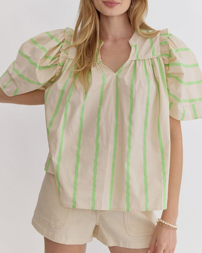 The Neon Lights Top in Lime