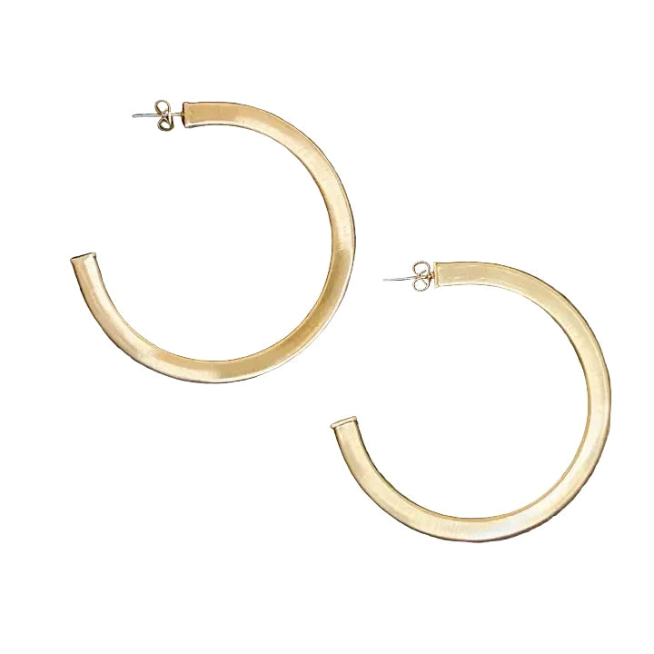 Overall Luxe Round Hoop Earrings