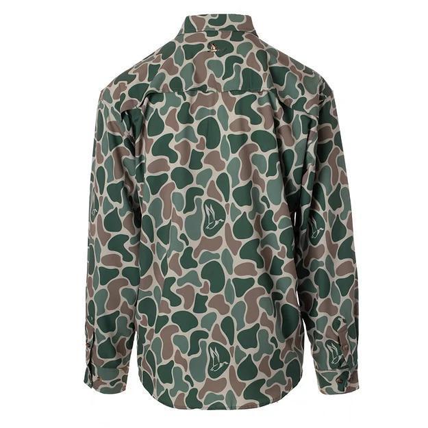 Roost Camo Button Down Shoulder Patch Shirt