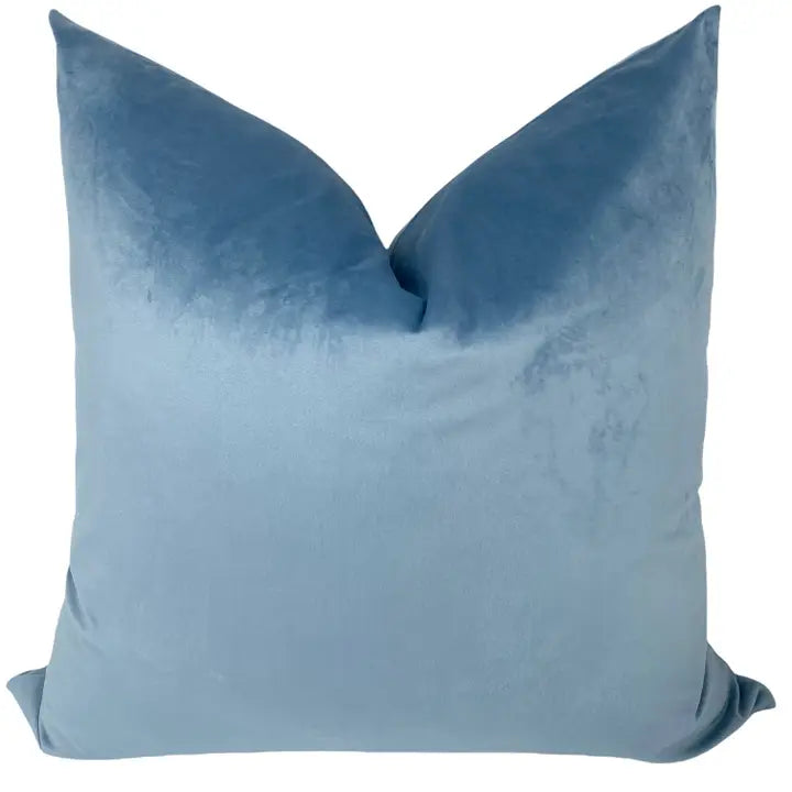 Ocean Blue Velvet Pillow