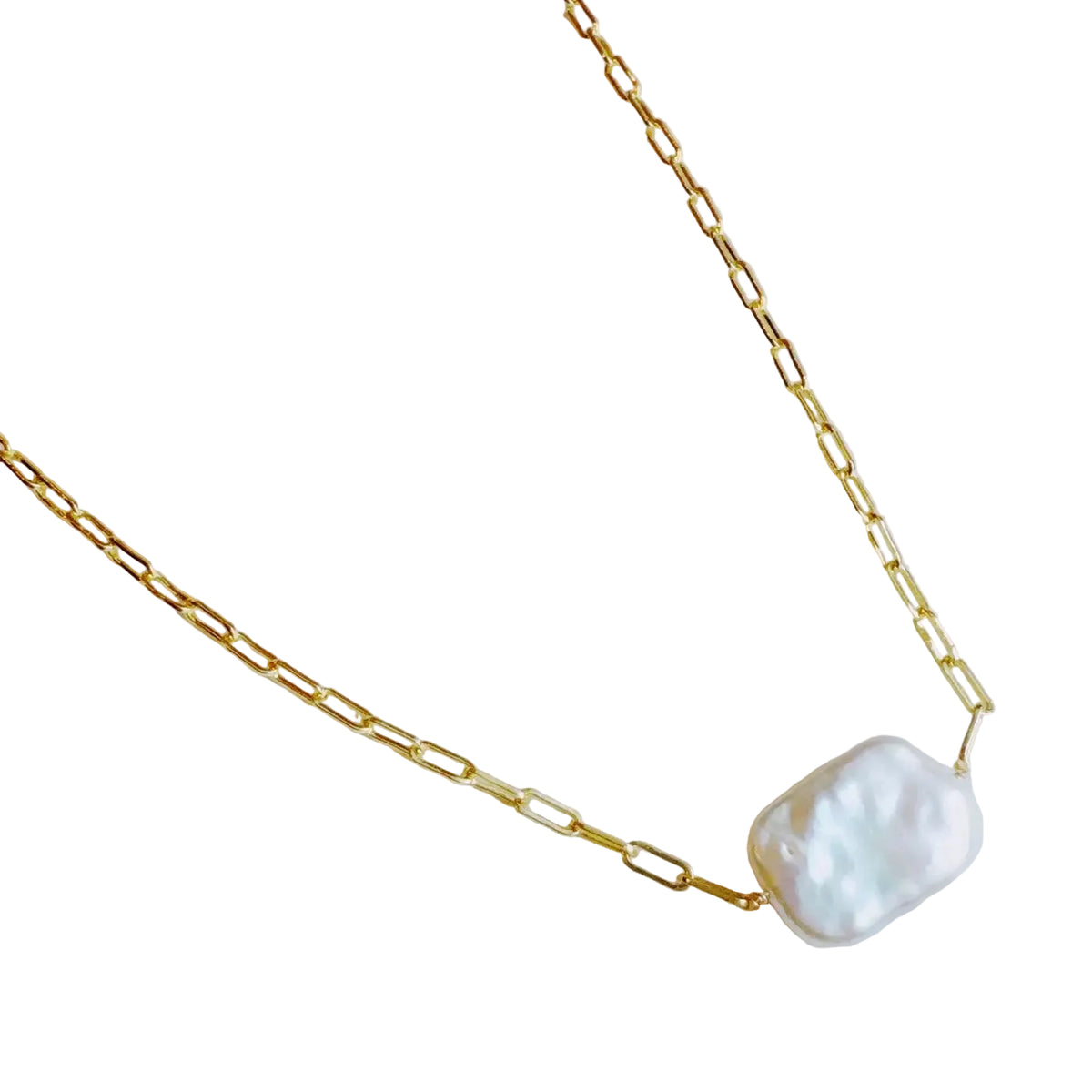 Hannah Baroque Pearl Chain Necklace