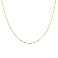 Waterproof Gold Micro Herringbone Necklace