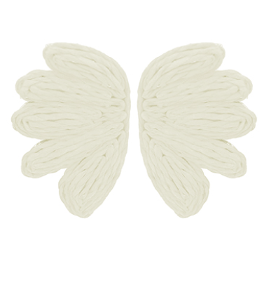 Wrapped Raffia Wings Shape Earrings