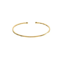 24K Gold Adjustable Thin Hammered Bangle