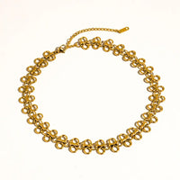 Ritza 18K Gold Non-Tarnish Patterned Choker