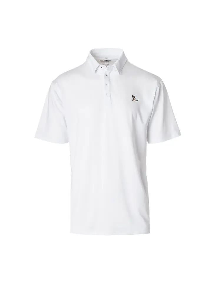 Roost Solid Polo in White