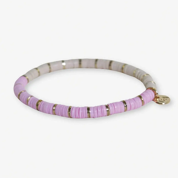 Grace Half and Half Color Block Stretch Bracelet Lilac