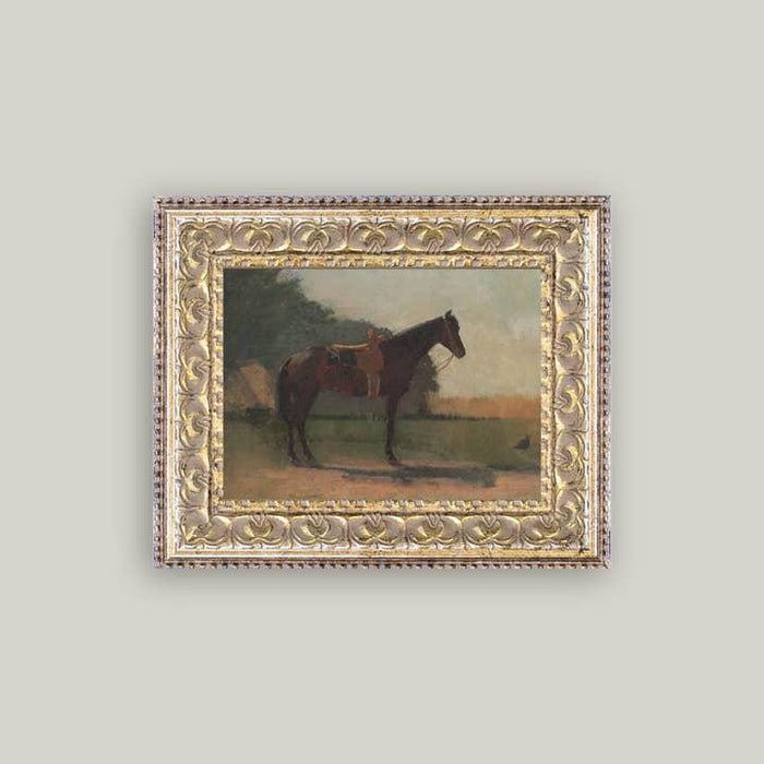 Saddled Horse Framed Art 5 x 7