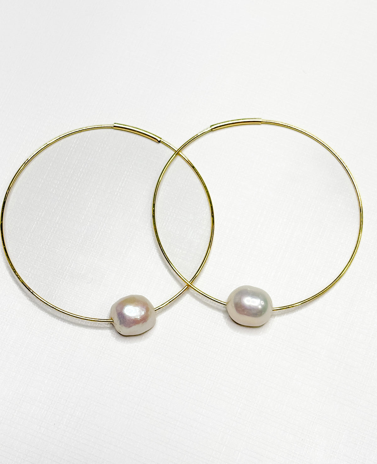 Solo Freshwater Pearl Hoop Earrings