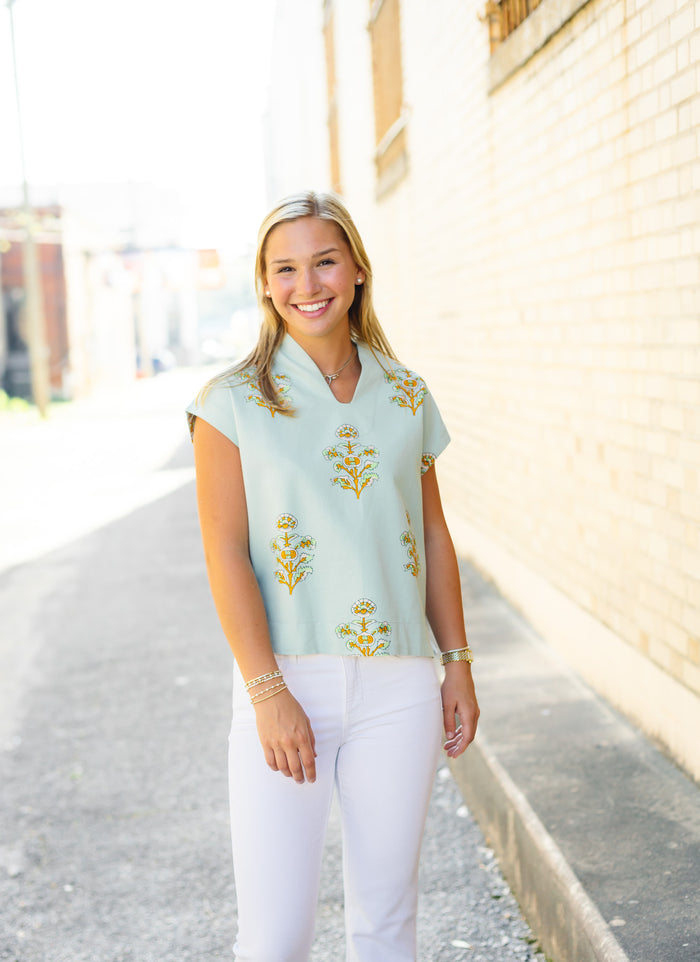 Ivy Jane: Printed Popover Top