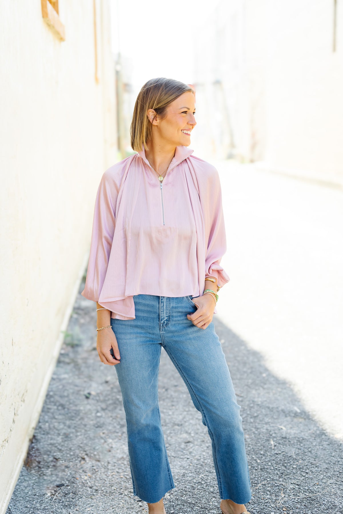 The Karson Top in Pink
