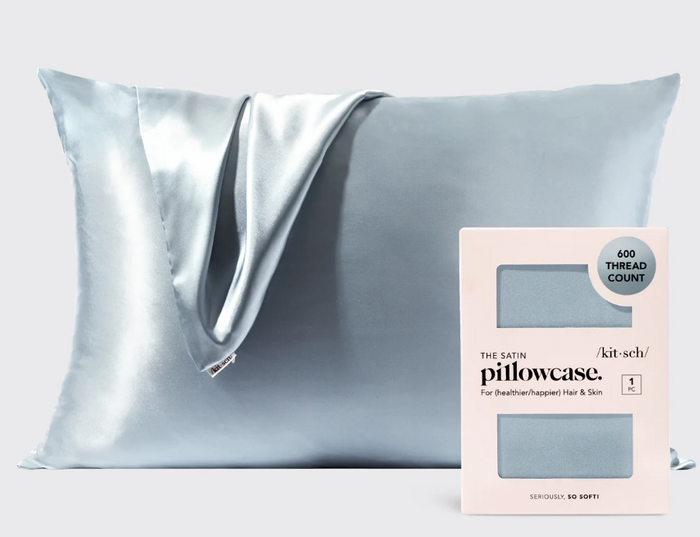 Standard Satin Pillow Case- Haze Blue