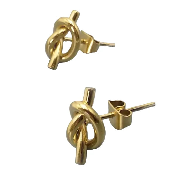 18K Stainless Steel Waterproof Tarnish Free Knot Earrings