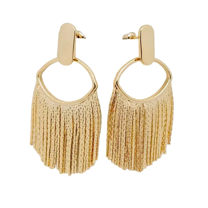 18K Gold-Plated Tassel Earrings