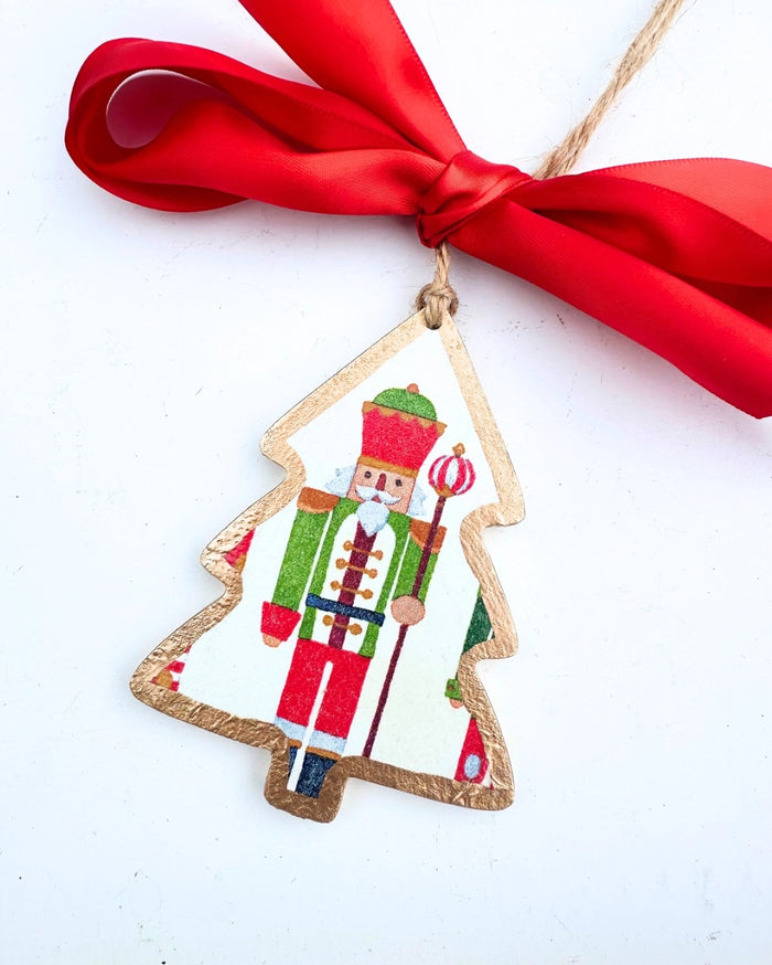 Green & Red Nutcracker Tree Ornament