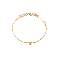 Waterproof Gold Dainty Initial Bracelet